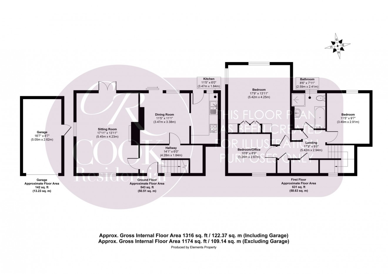 Floorplan for Arle Road, Cheltenham, GL51