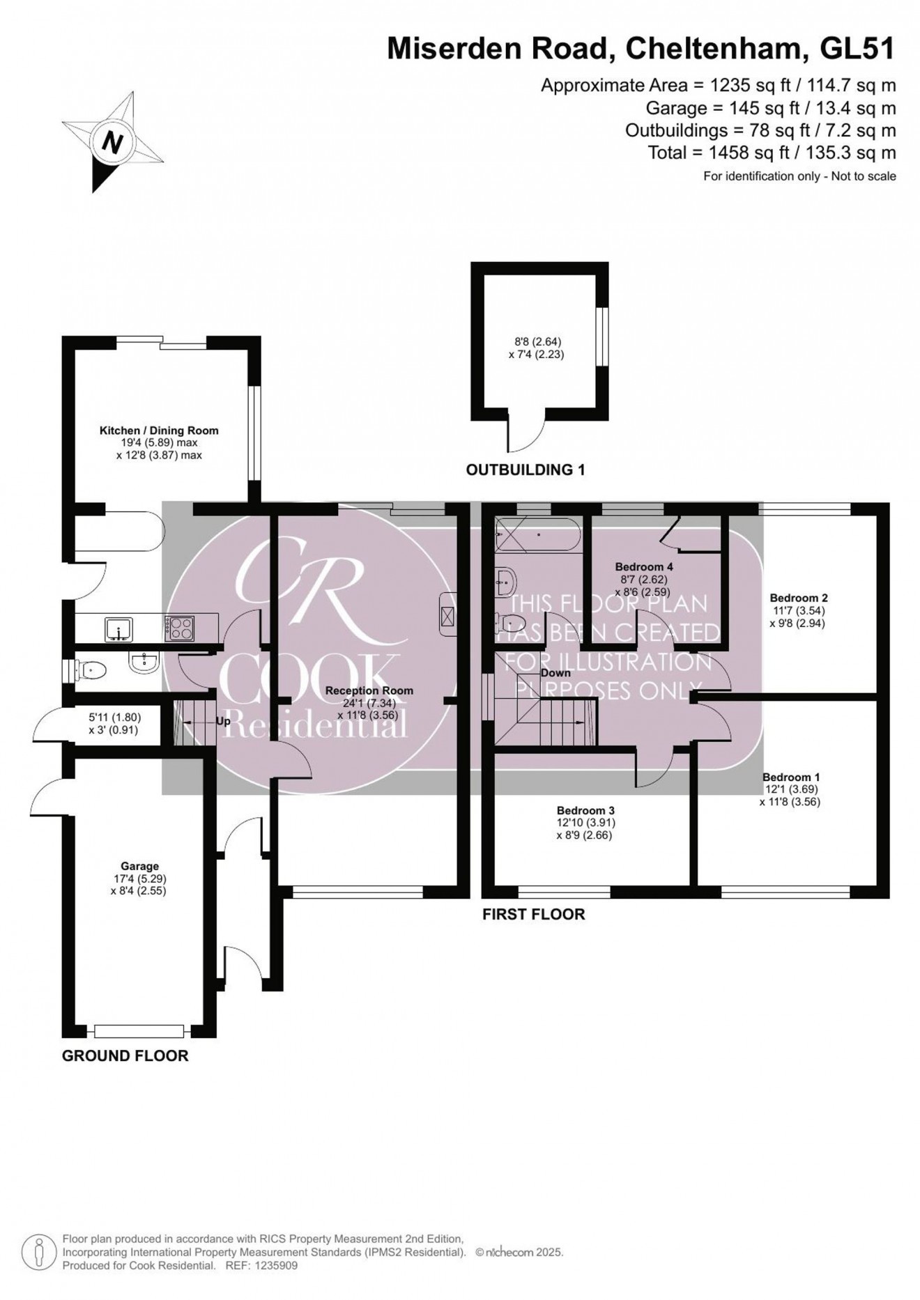 Floorplan for Miserden Road, Cheltenham, GL51