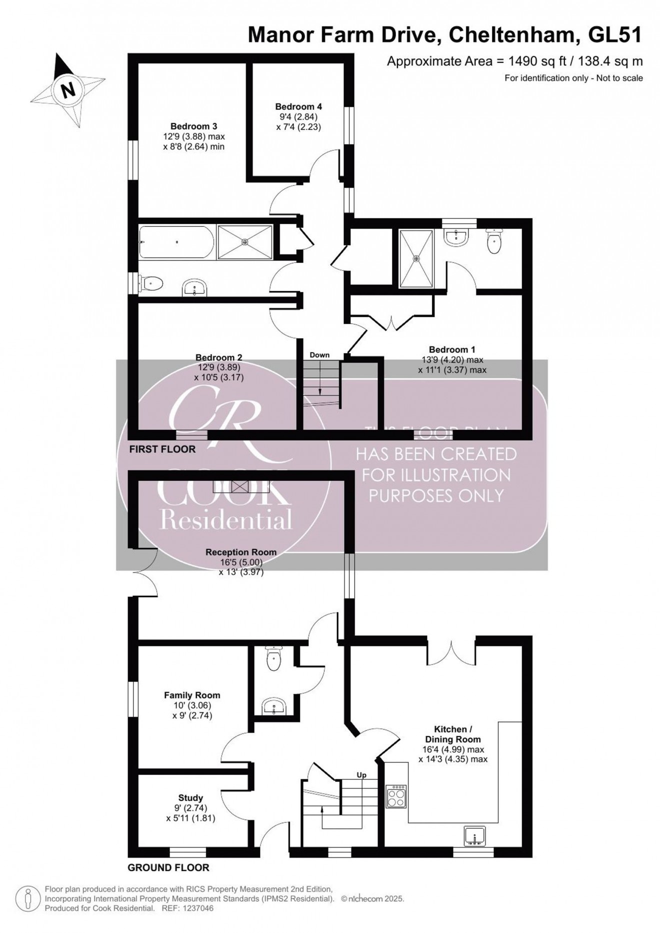 Floorplan for Manor Farm Drive, Up Hatherley, GL51