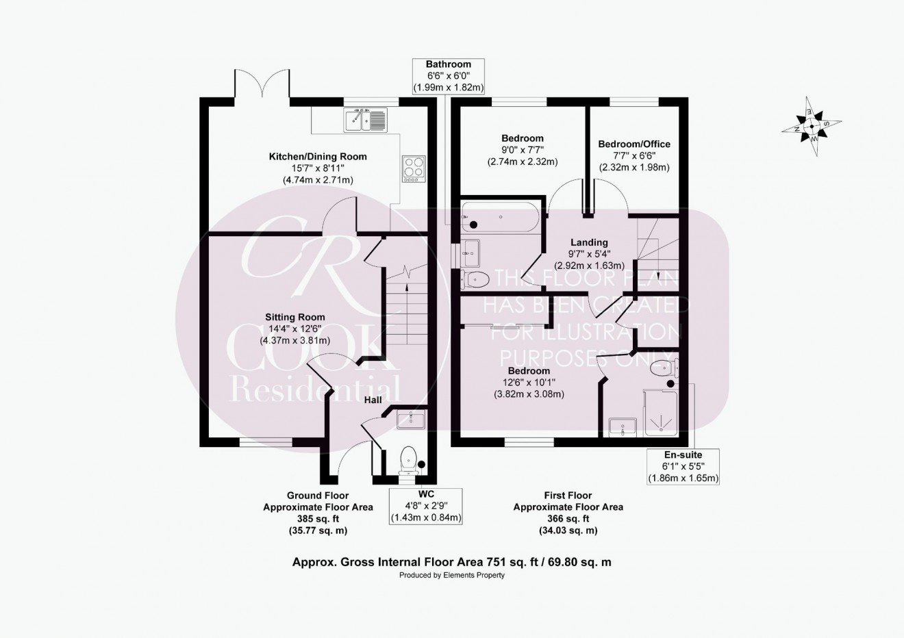 Floorplan for Moonstone Grove, Bishops Cleeve, GL52