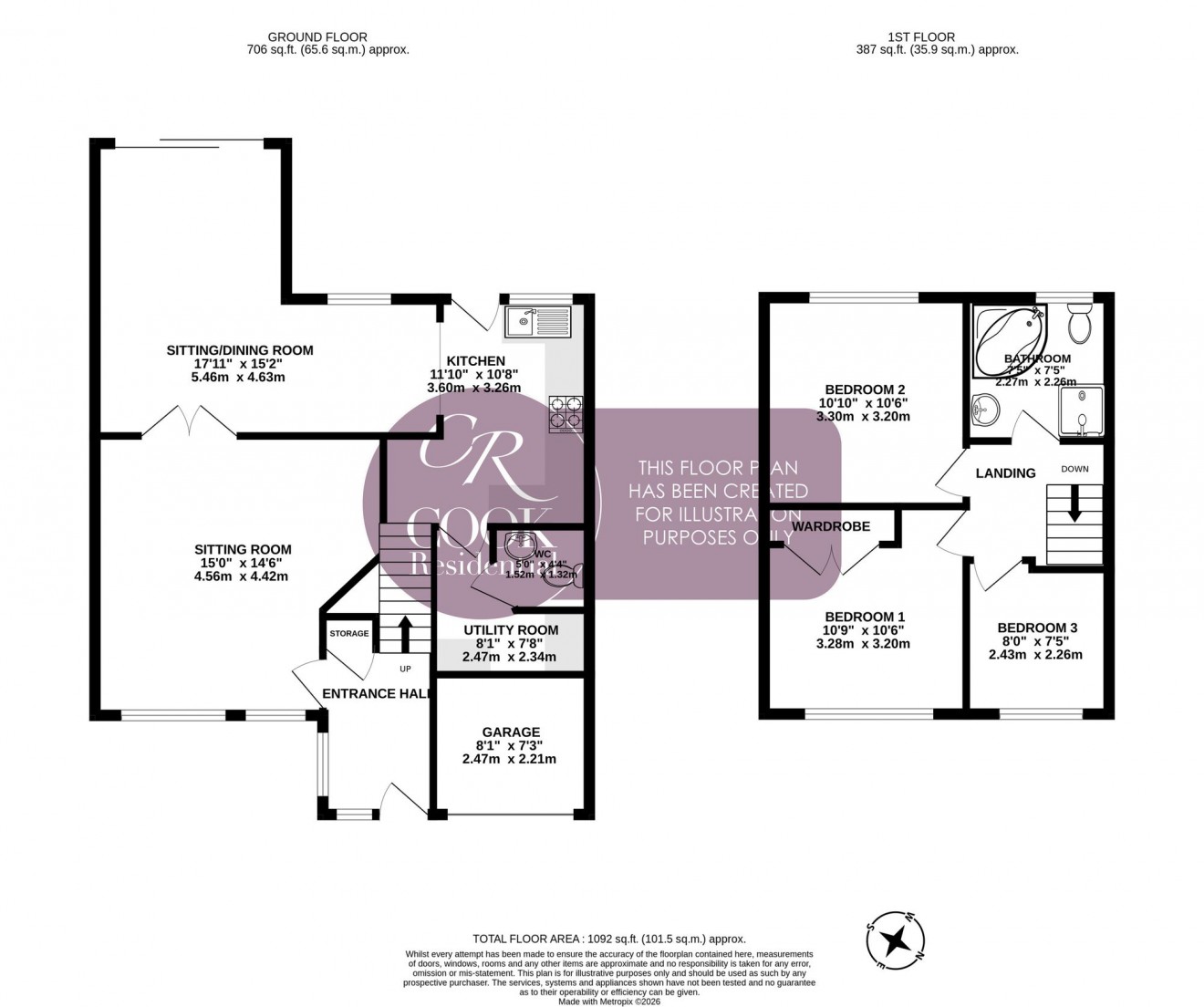 Floorplan for Long Mynd Avenue, Up Hatherley