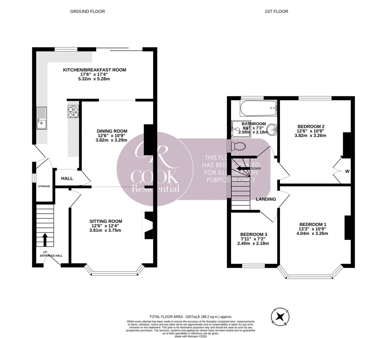 Floorplan for Brooklyn Road, Cheltenham