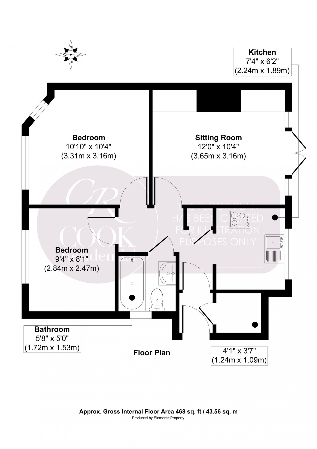 Floorplan for St. Georges Drive, Cheltenham, GL51