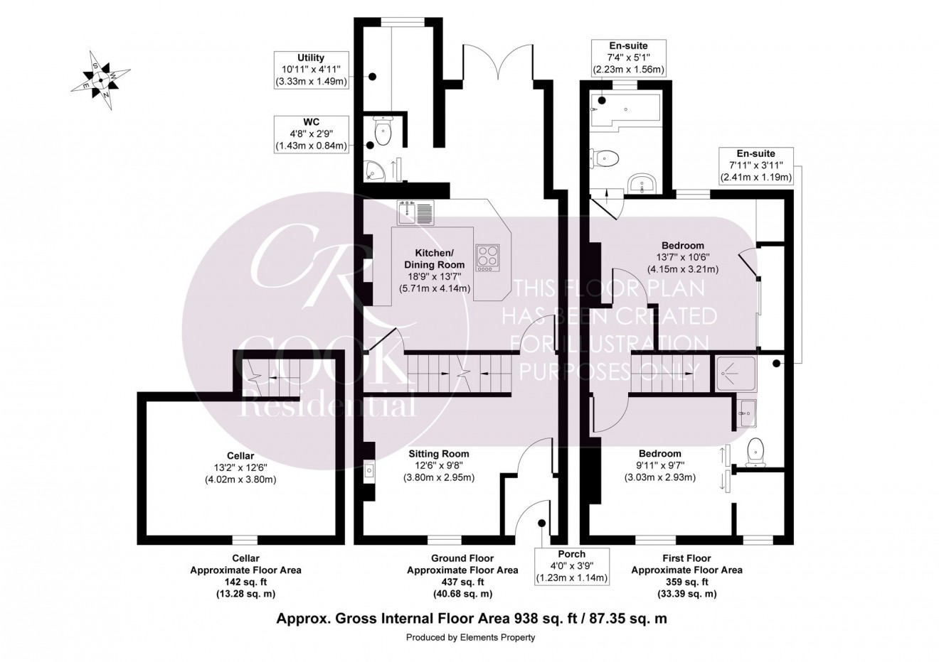 Floorplan for Bloomsbury Street, Cheltenham, GL51