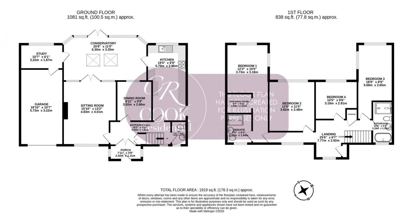 Floorplan for Badgeworth Lane, Badgeworth