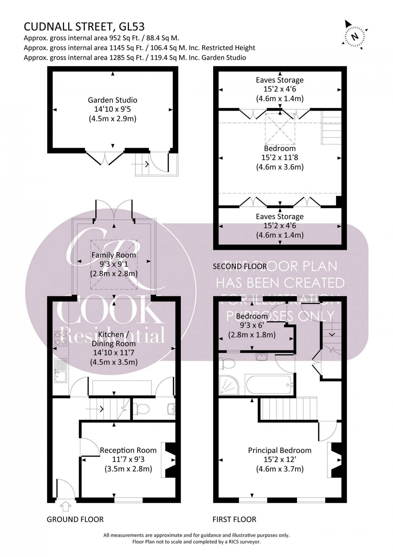 Floorplan for Cudnall Street, Charlton Kings