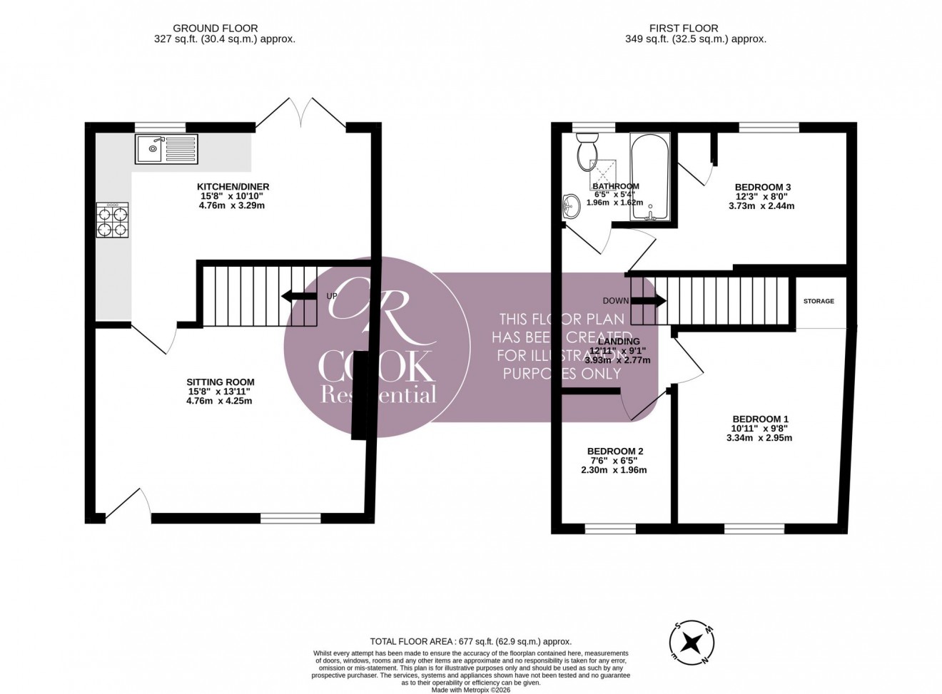 Floorplan for Victoria Retreat, Leckhampton