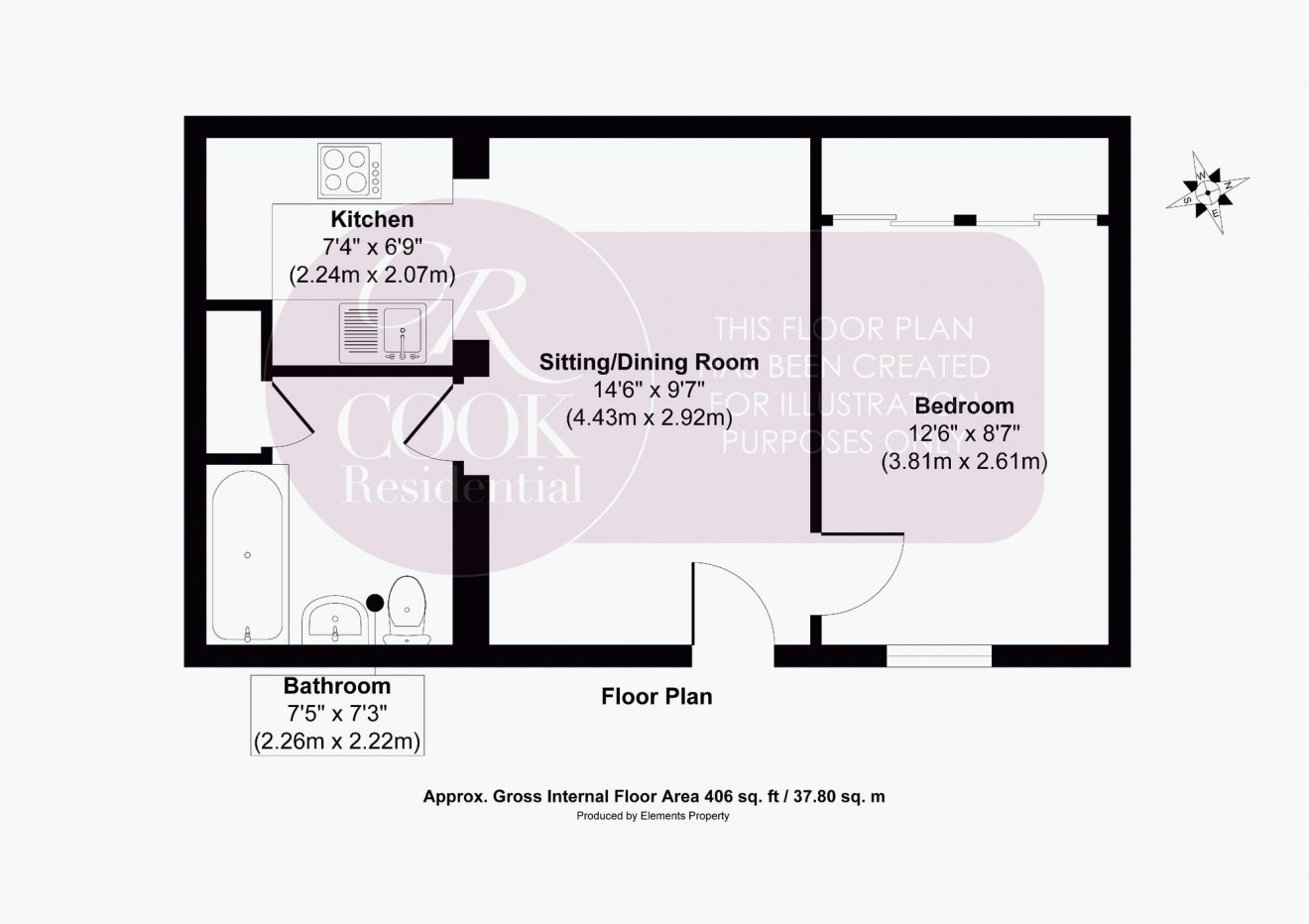 Floorplan for Bath Road, Cheltenham, GL53