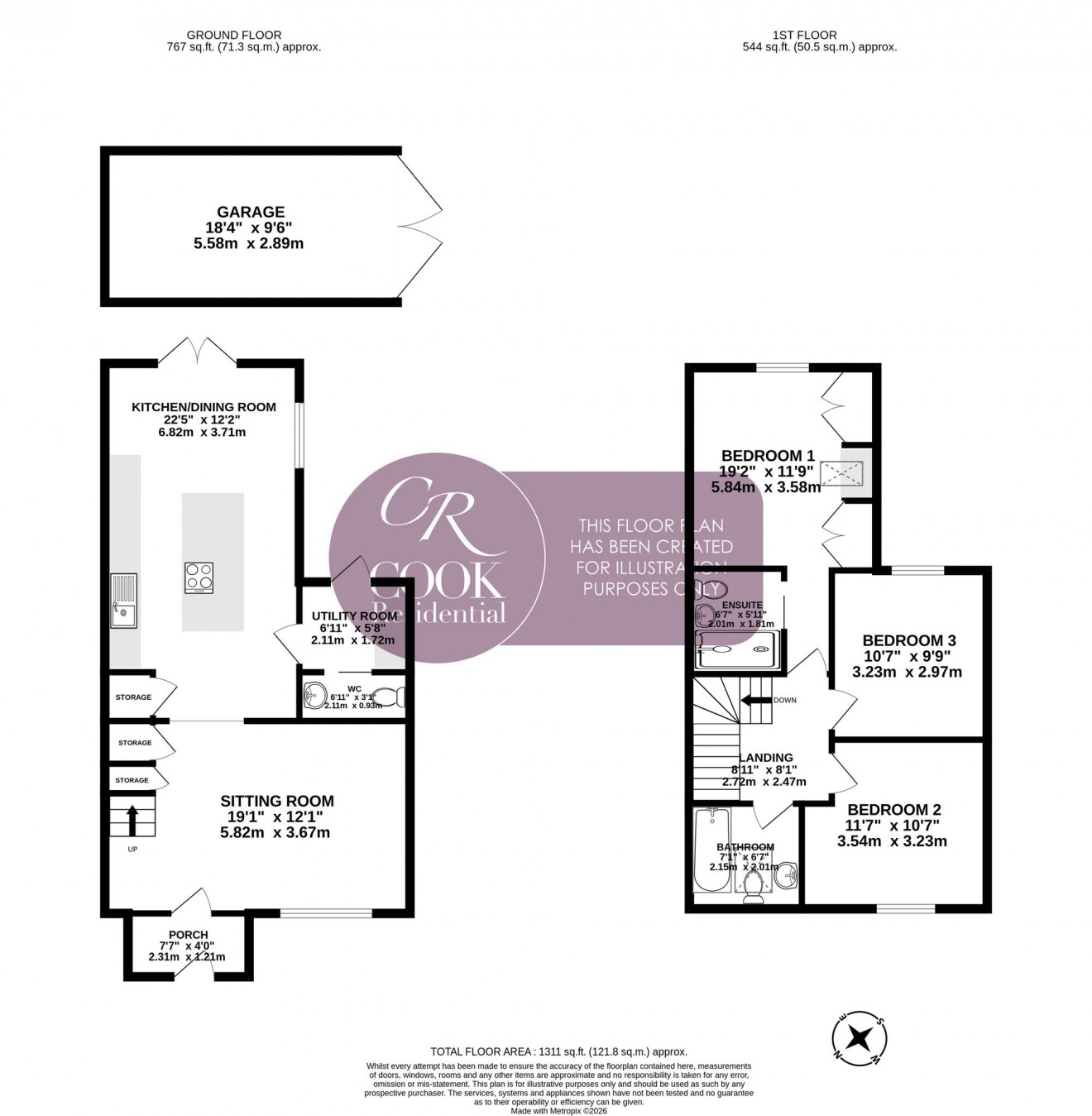Floorplan for Gloucester Road, Andoversford