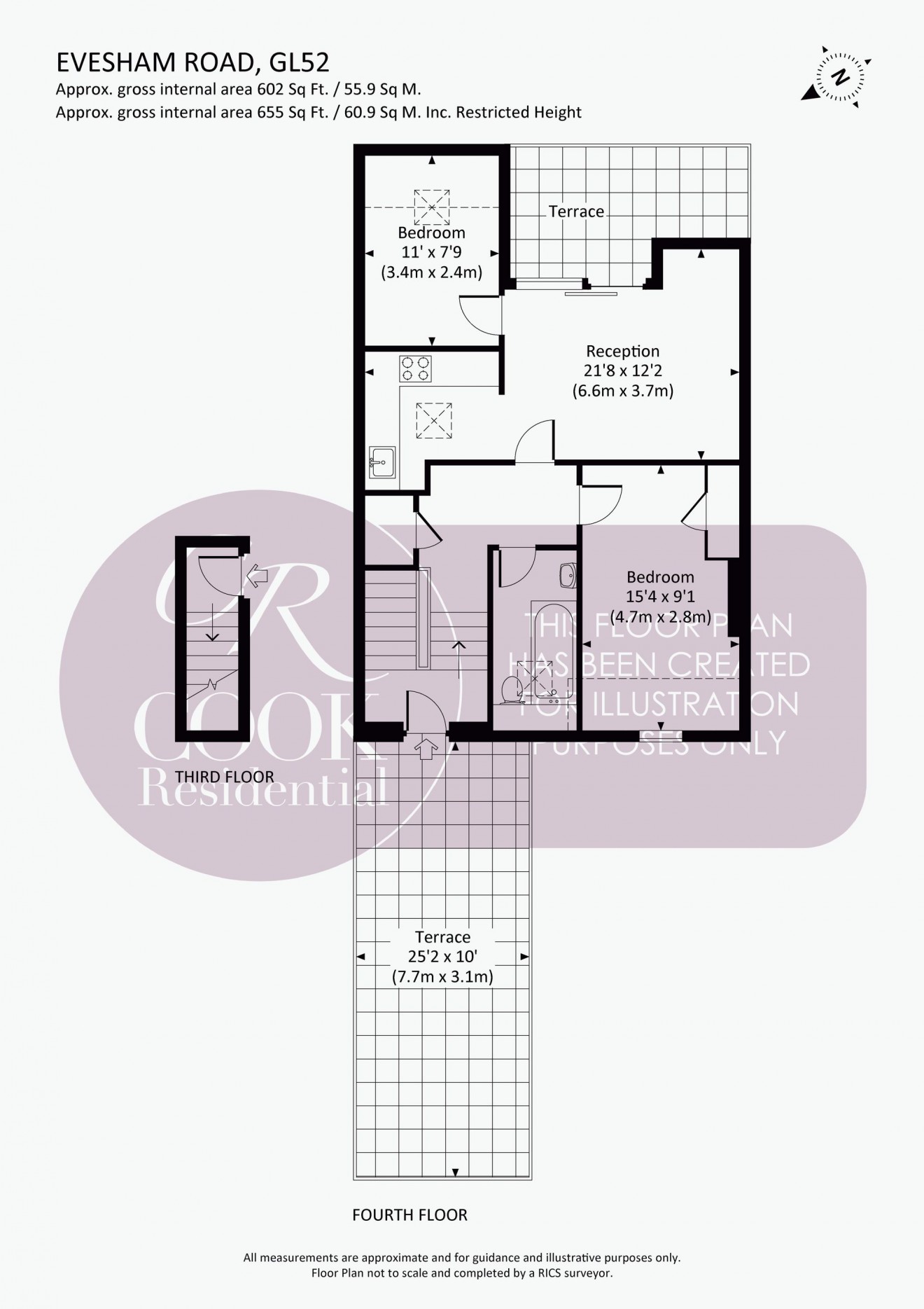 Floorplan for Evesham Road, Cheltenham, GL52