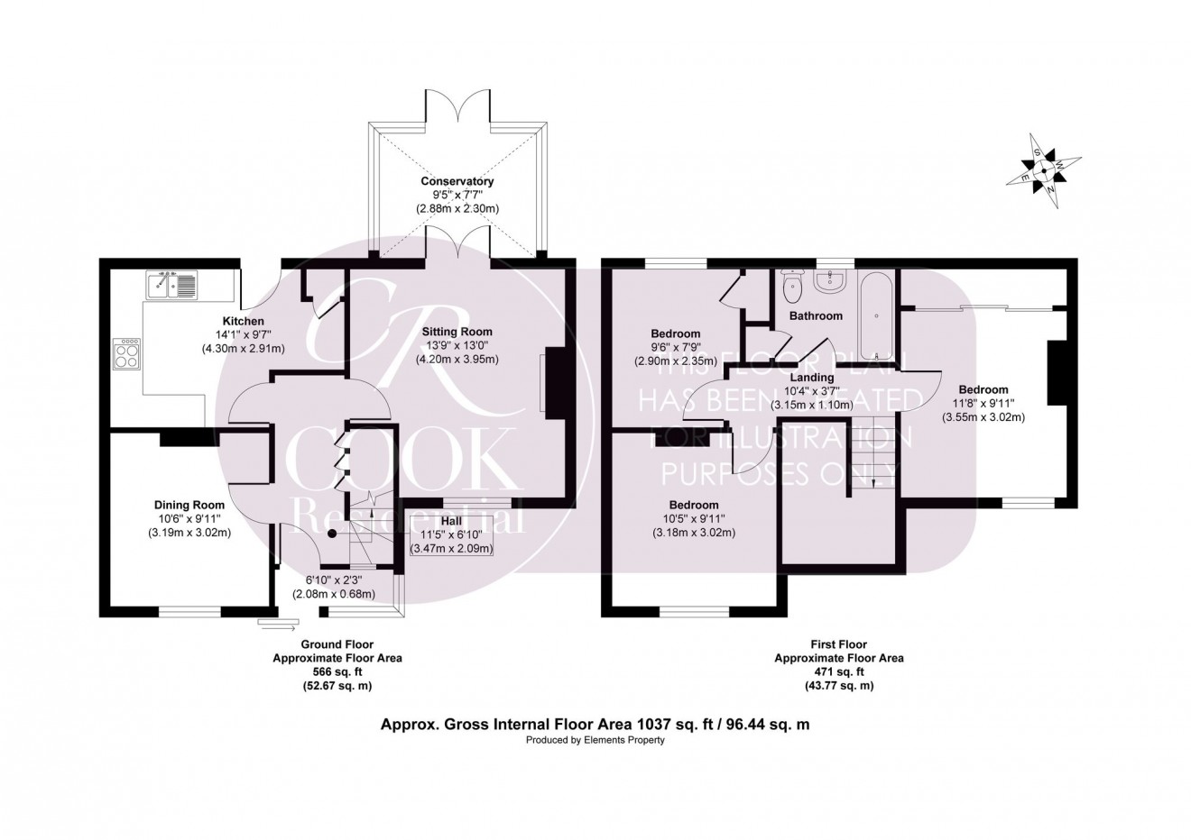 Floorplan for Shelley Road, Cheltenham, GL51