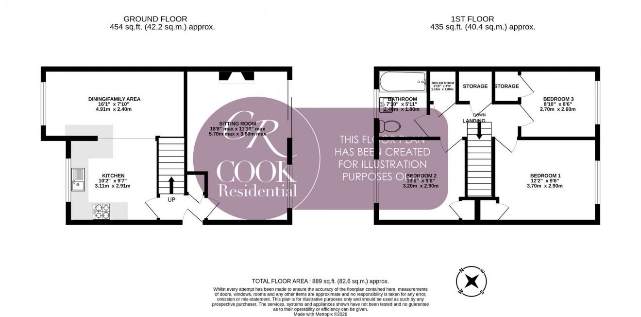 Floorplan for Northbank Close, The Reddings