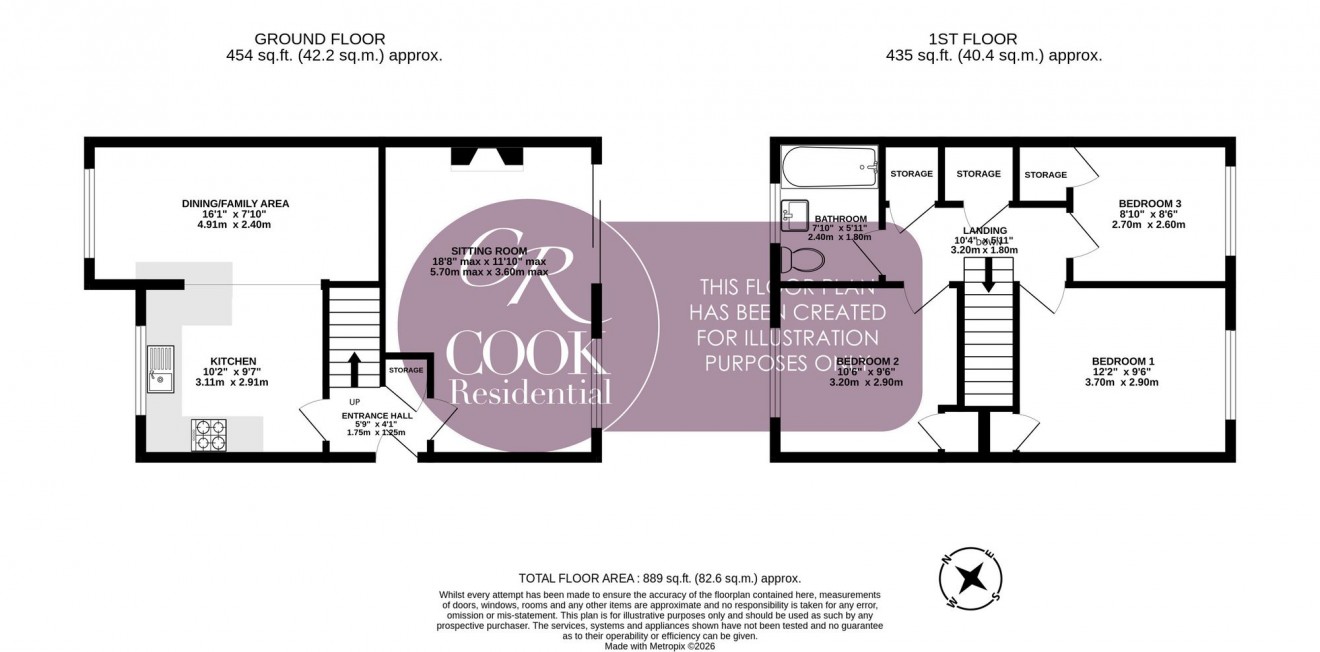 Floorplan for Northbank Close, The Reddings