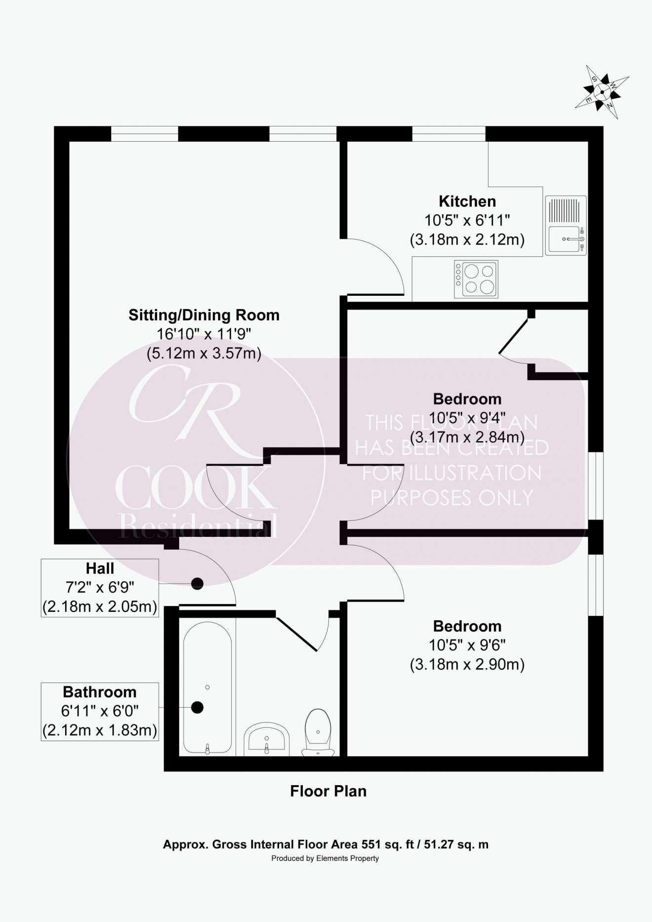 Floorplan for Pittville Circus, Cheltenham, GL52