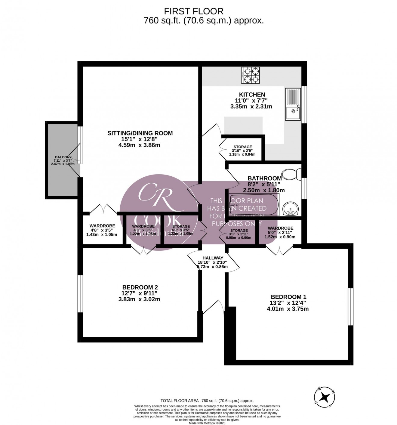 Floorplan for Overton Park Road, Cheltenham