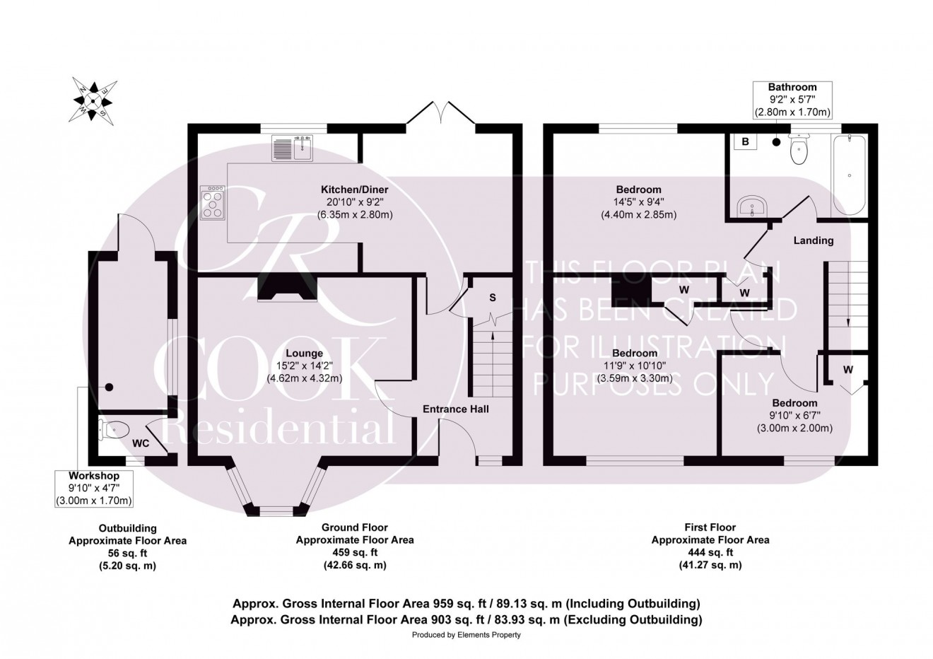 Floorplan for Oldbury Road, Cheltenham, GL51