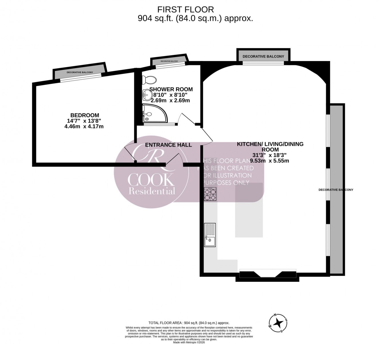 Floorplan for Promenade, Town Centre