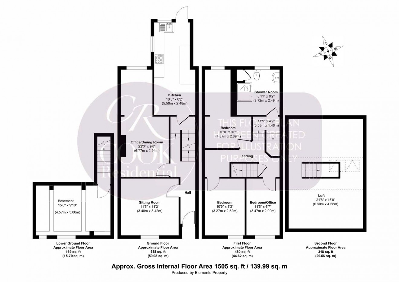 Floorplan for Gloucester Road, Cheltenham, GL51
