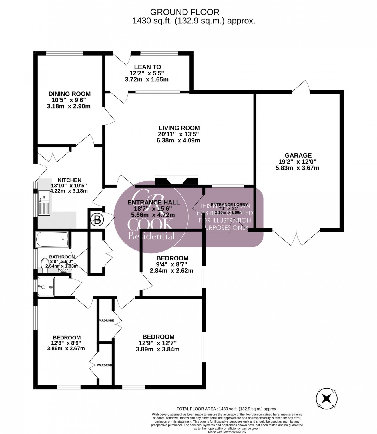 Floorplan for Yarnolds, Shurdington