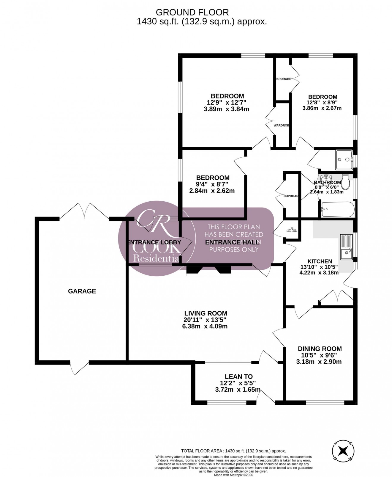 Floorplan for Yarnolds, Shurdington