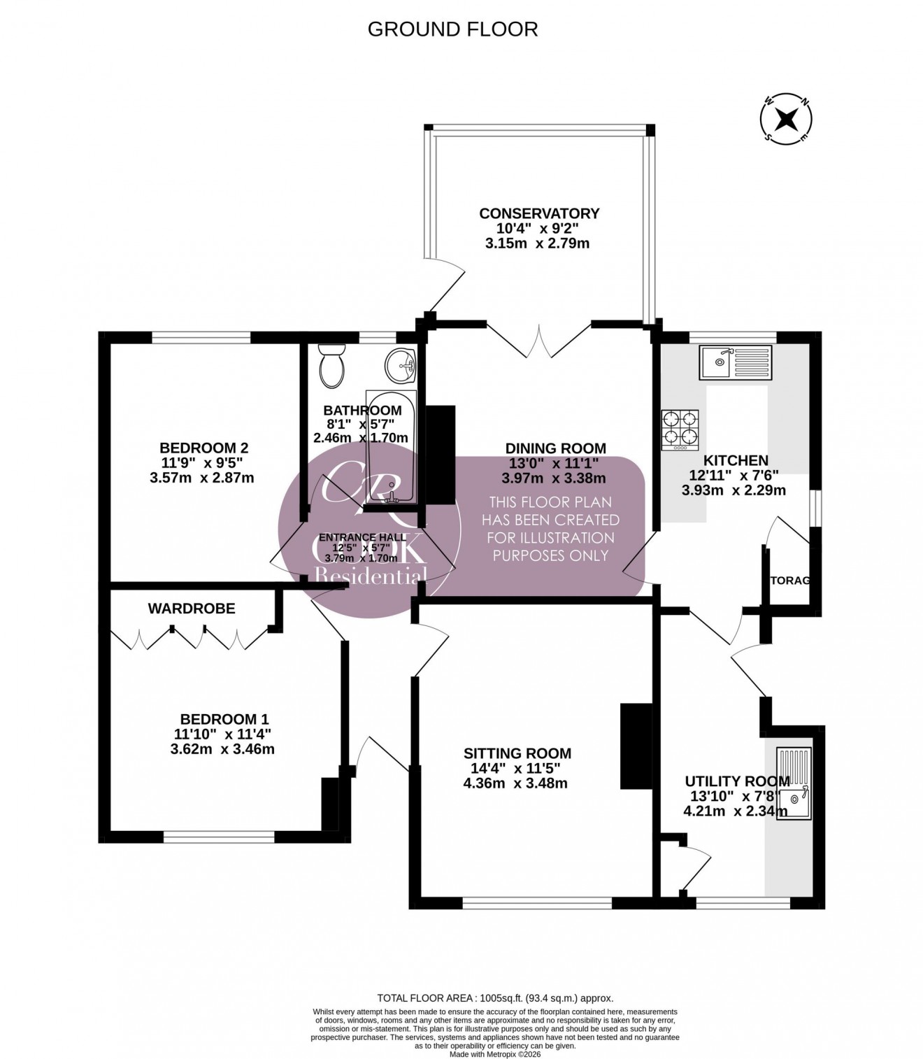 Floorplan for Ariel Lodge Road, Cheltenham