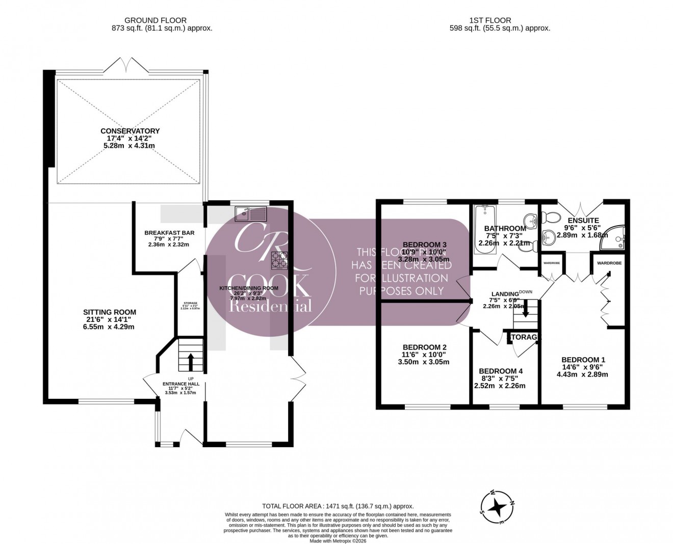 Floorplan for Carmarthen Road, Hatherley
