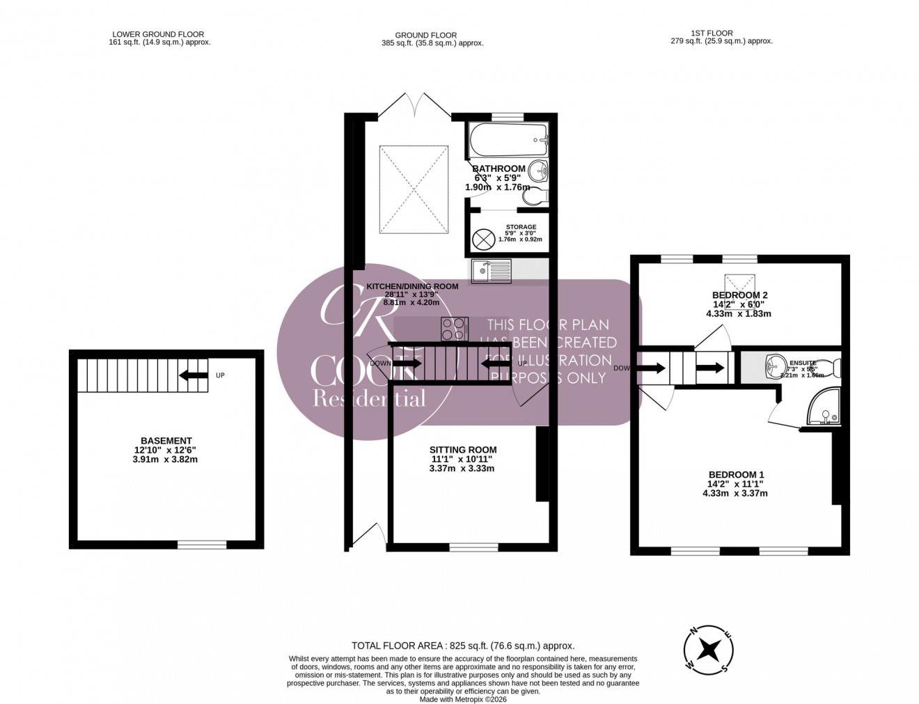 Floorplan for Clare Street, Leckhampton