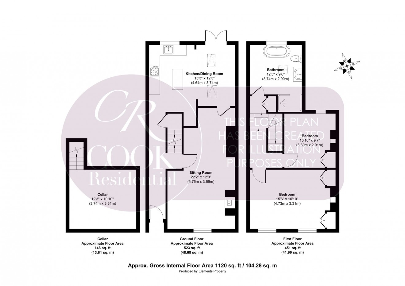 Floorplan for Princes Street, Cheltenham, GL52