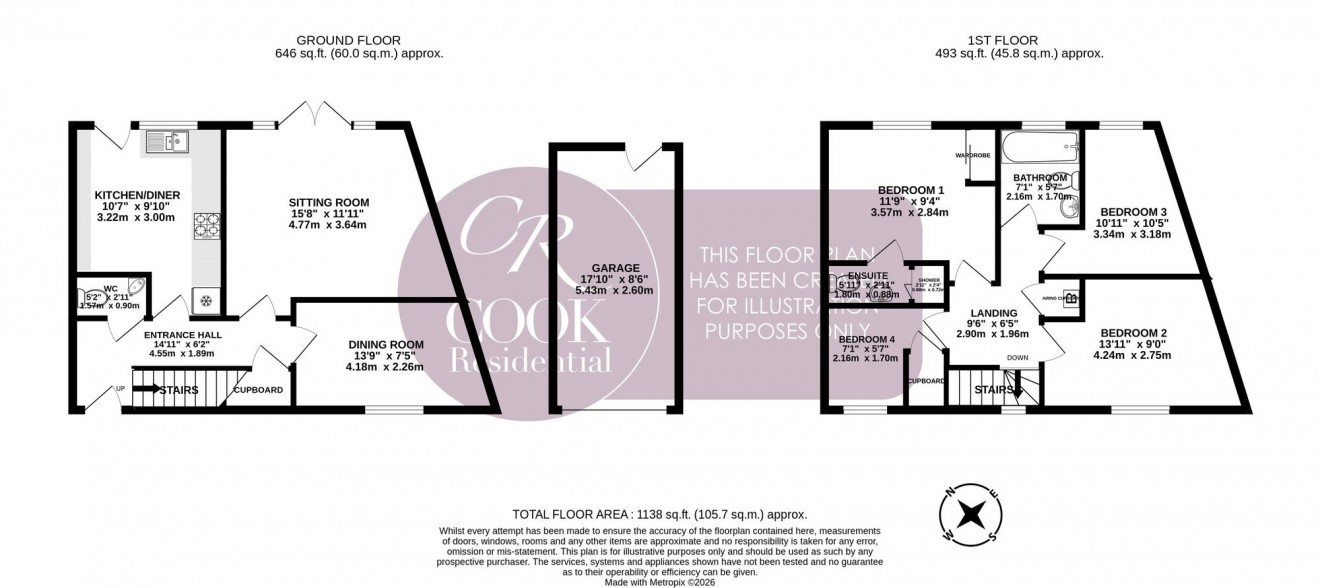 Floorplan for Clearwell Gardens, Cheltenham