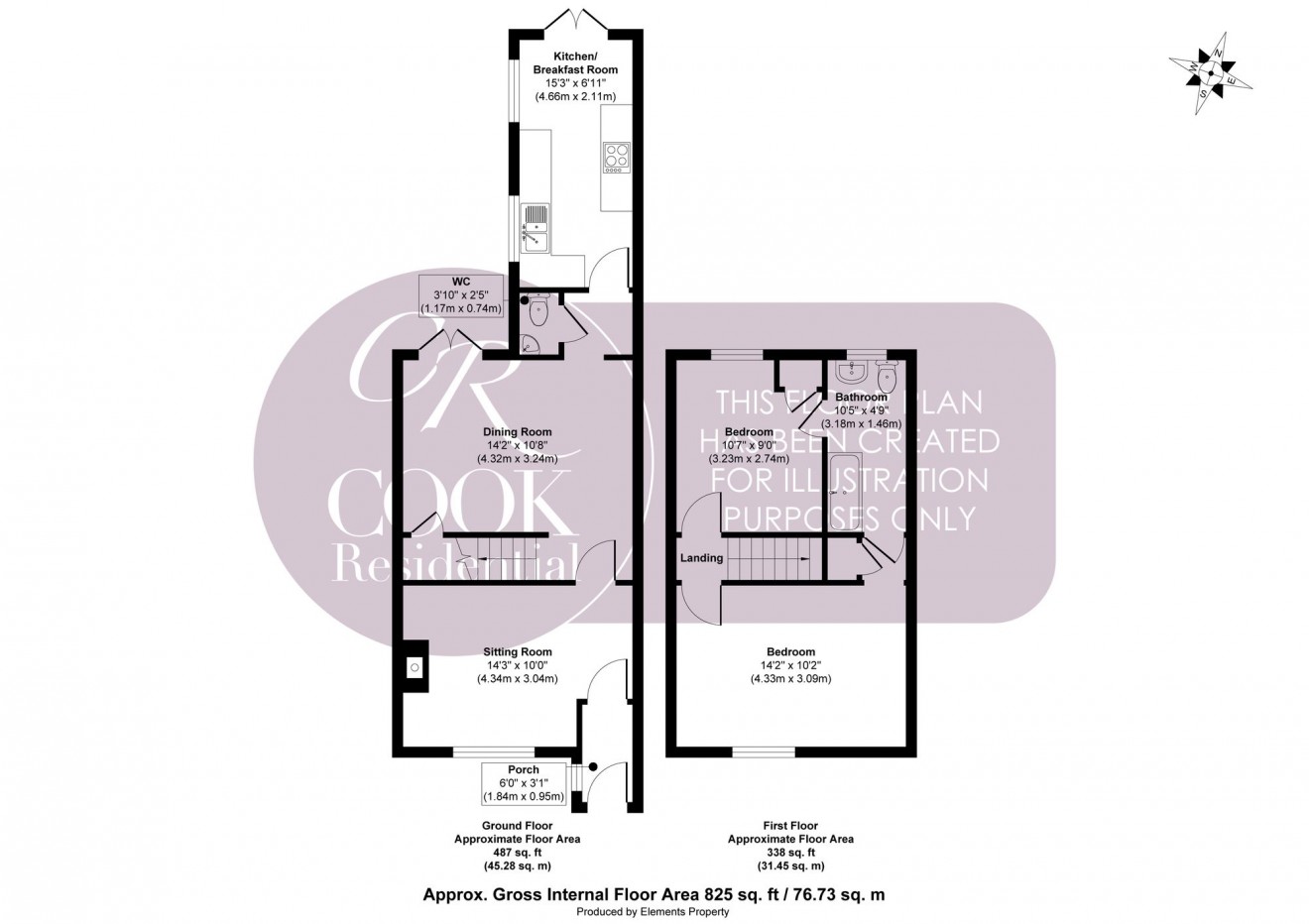 Floorplan for Hambrook Street, Charlton Kings