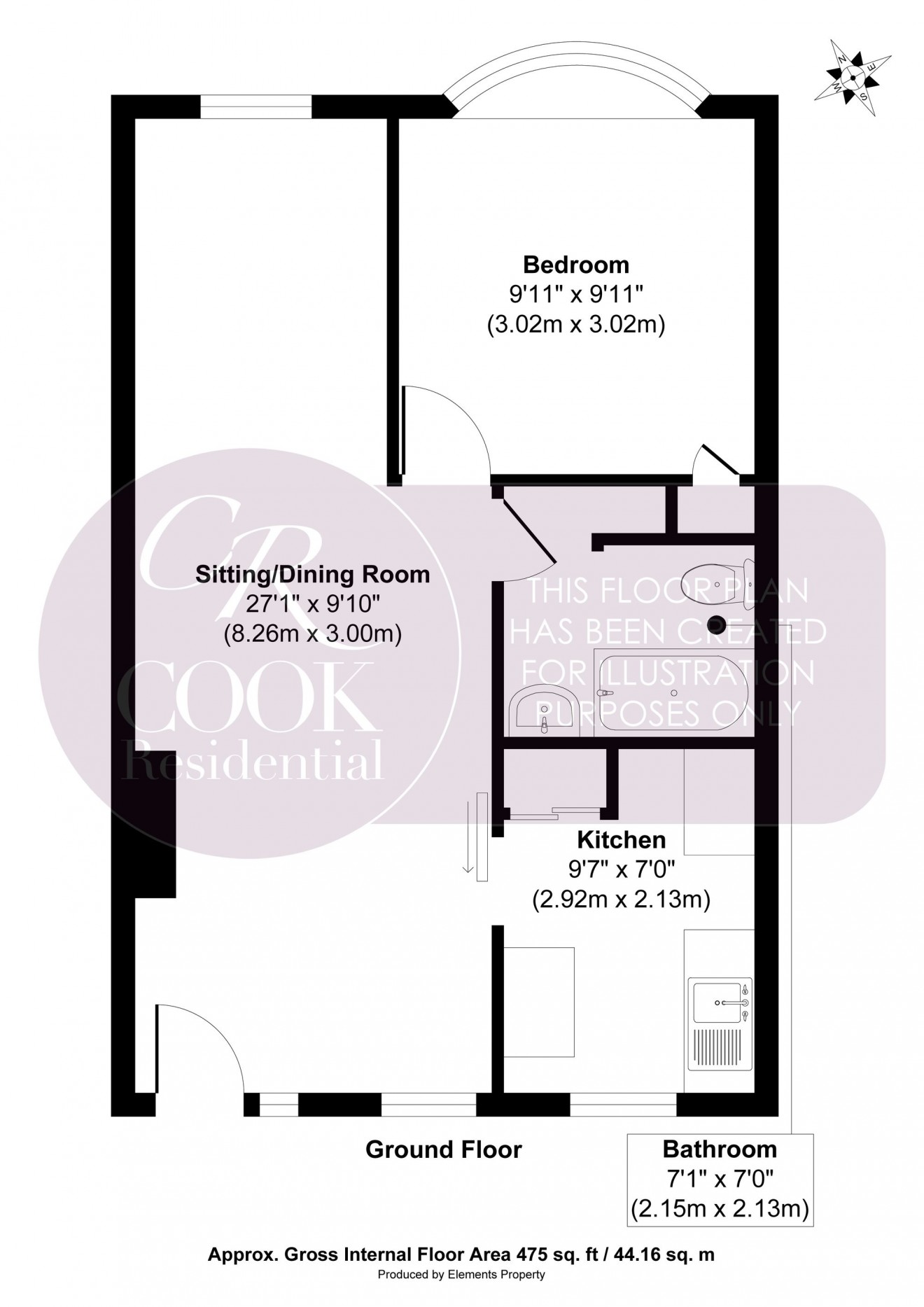 Floorplan for Hatherley Road, Hatherley