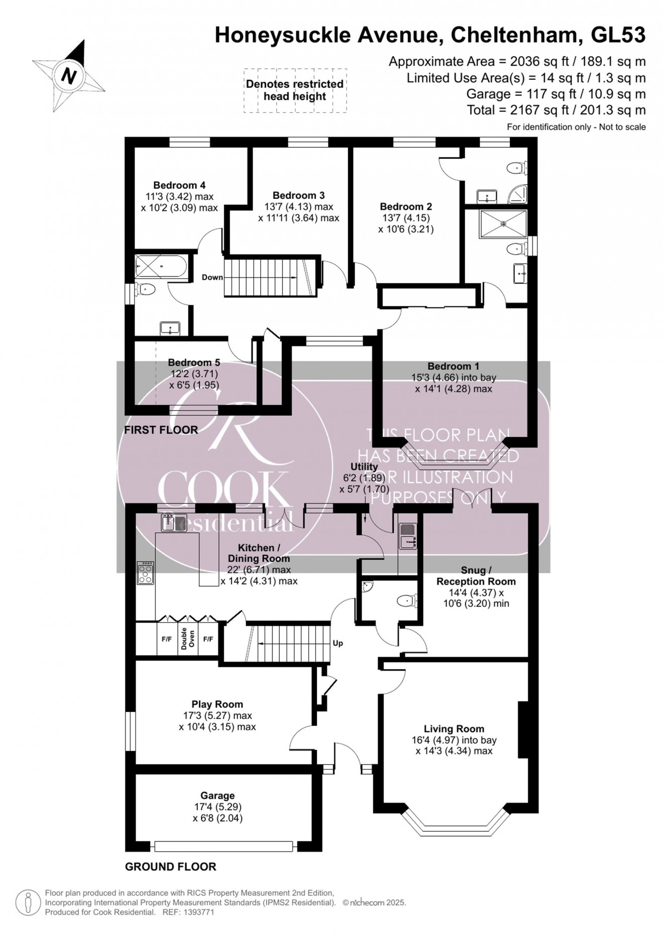 Floorplan for Honeysuckle Avenue, Leckhampton