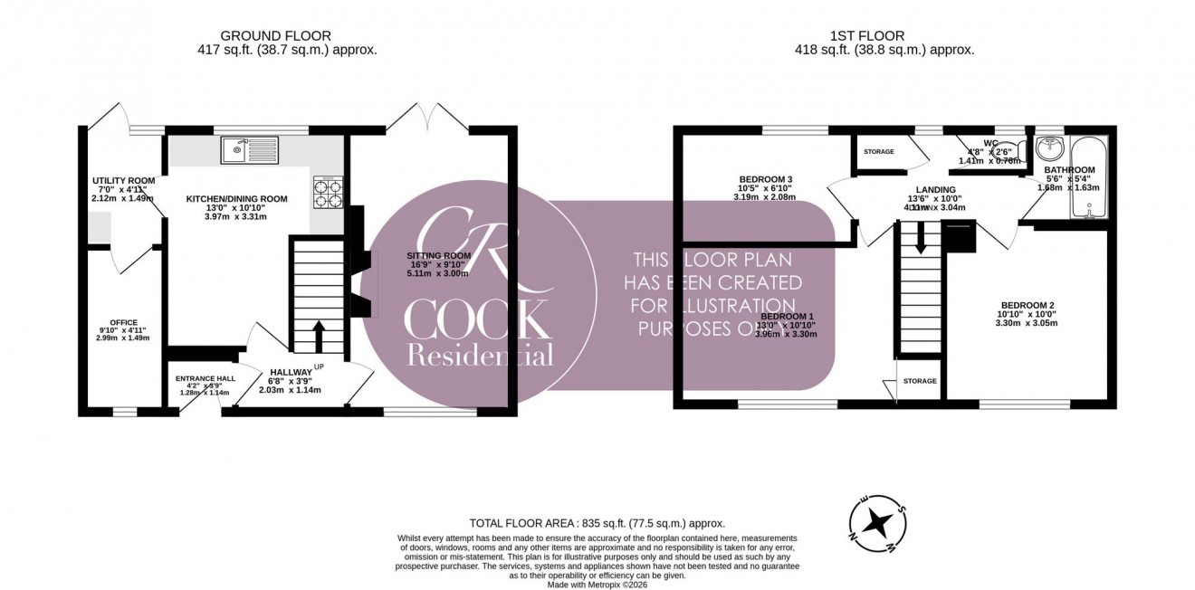 Floorplan for Ellison Road, Cheltenham