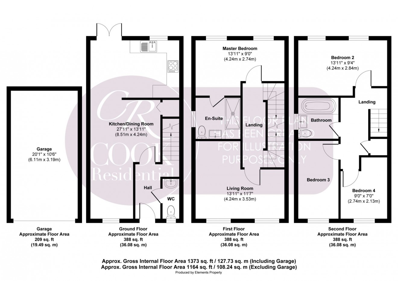 Floorplan for Fairford Road, Cheltenham
