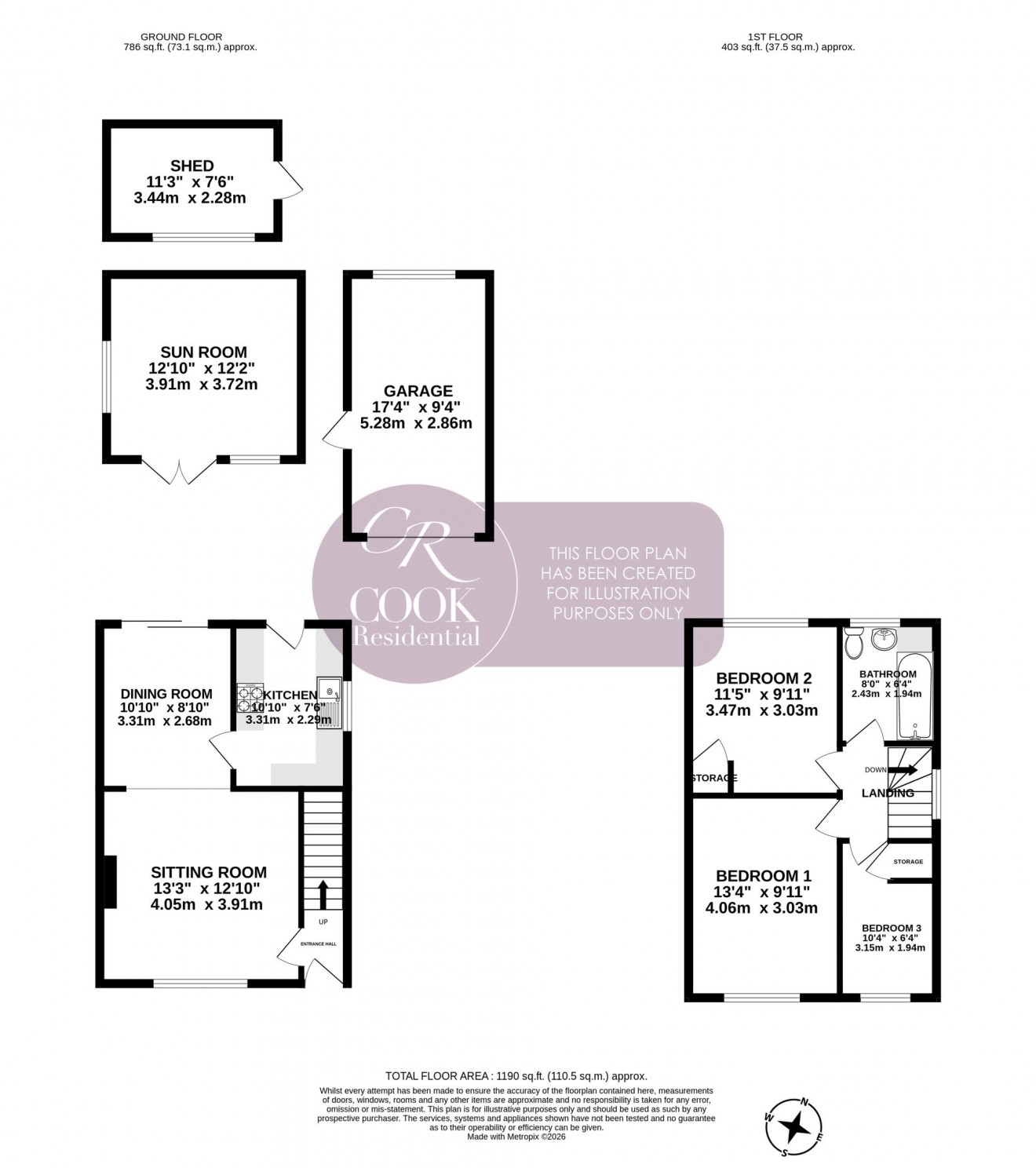 Floorplan for Nettleton Road, Benhall