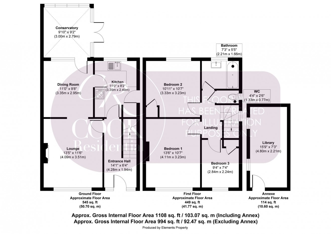 Floorplan for Coberley Road, Cheltenham, GL51