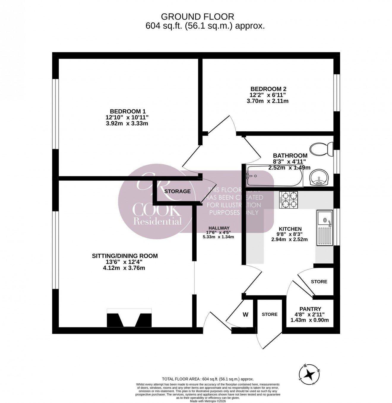 Floorplan for New Barn Avenue, Cheltenham