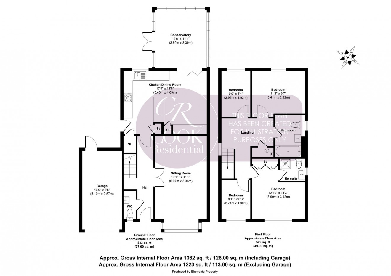 Floorplan for Sedgewick Gardens, Up Hatherley