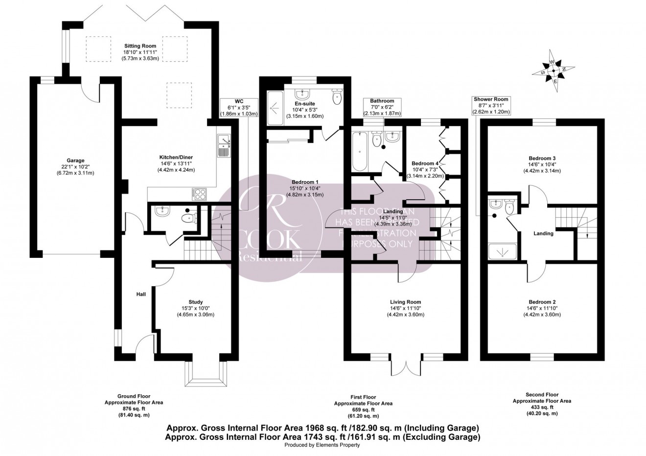 Floorplan for Flora Close, Prestbury