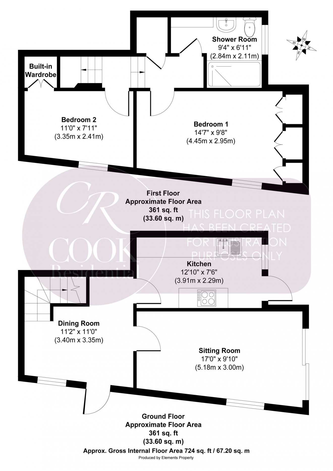 Floorplan for Moorend Crescent, Leckhampton